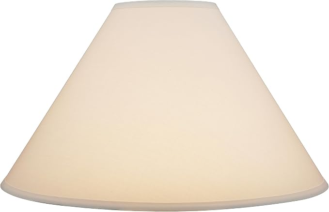 Aspen Creative 32206A Hardback Empire Spider Lamp Shade in White, 6" Top x 19" Bottom x 12" Slant Height