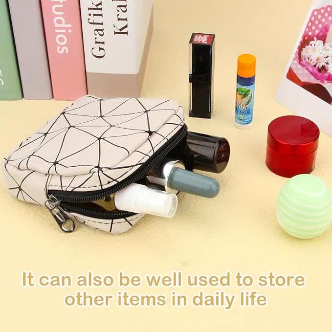 Sanitary Napkin Storage Bag, Menstrual Cup Pouch Nursing Pad Holder Tampon Bags Feminine Product Pouches Portable Period Kit Bag for Girls Women Ladies (Black)