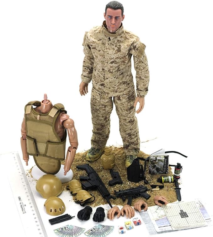 12 Inch Action Figures Military Set, 1/6 Scale Action Figures Set with Weapons and Accessories