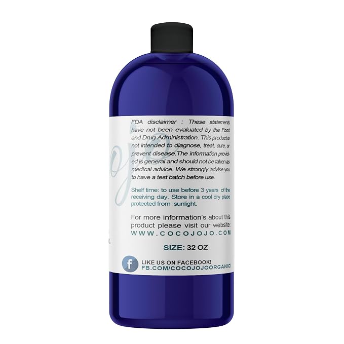 cocojojo Apple Seed Oil - Pure Natural Unrefined 32 oz Extra Virgin Cold Pressed for Face Skin Hands Hair Nails Scars Breakouts Pyrus Malus