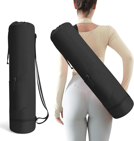 Yoga Mat Bag, Yoga Bag with Adjustable Strap and Pockets for Women & Men, Lightweight Carrier for Yoga, Workout, Outdoor Use