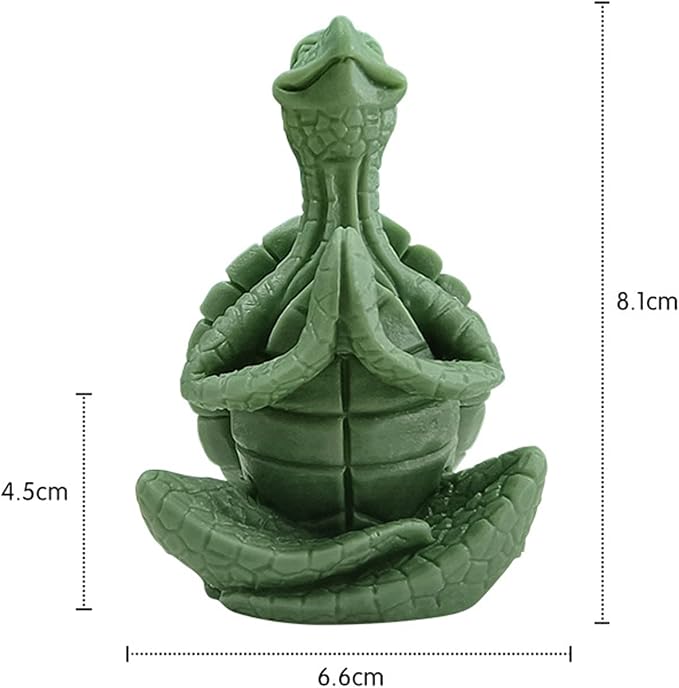 Turtle Yoga Pose Shaped Scented Candle,50G Aroma Soy Wax Decorative Art Candle for Table Photo Prop Birthday,Prefect Gift for Meditation Stress Relief Mood Boosting (Green)