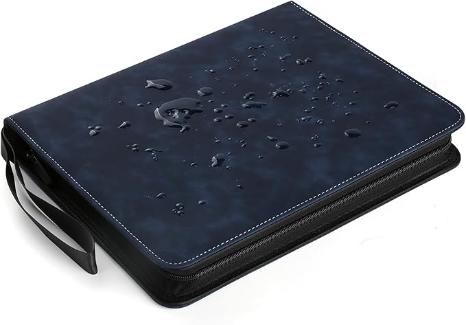 GERMUN 720 Card Binder, Premium Trading Card Binder, 9 Pocket Double Sided Pocket PU Card Collection Binder, Collector Card Album, Card Folder for MTG, TCG, Sports Cards, Game Cards (Dark Blue)