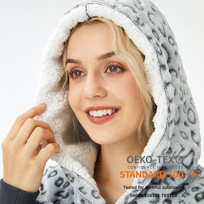 Krifey Wearable Blanket Hoodie, Oversized Sherpa Hooded as Birthday Gifts for Mom Women Girlfriend Men, Cozy Sweatshirt with Giant Pocket
