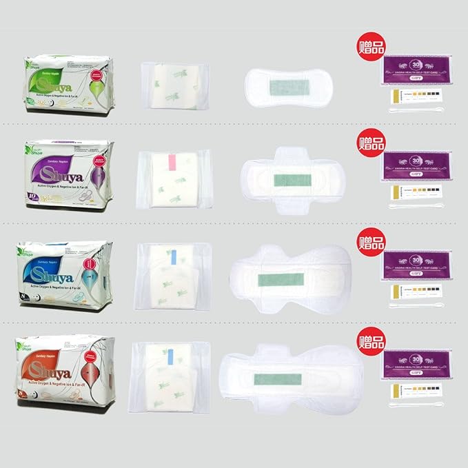 SHUYA Natural Cotton Panty Liners for Women Without Wings, Negative ion Pads, Chlorine Free, Herbal Scented, Length 155mm-120Count(Pack of 4)