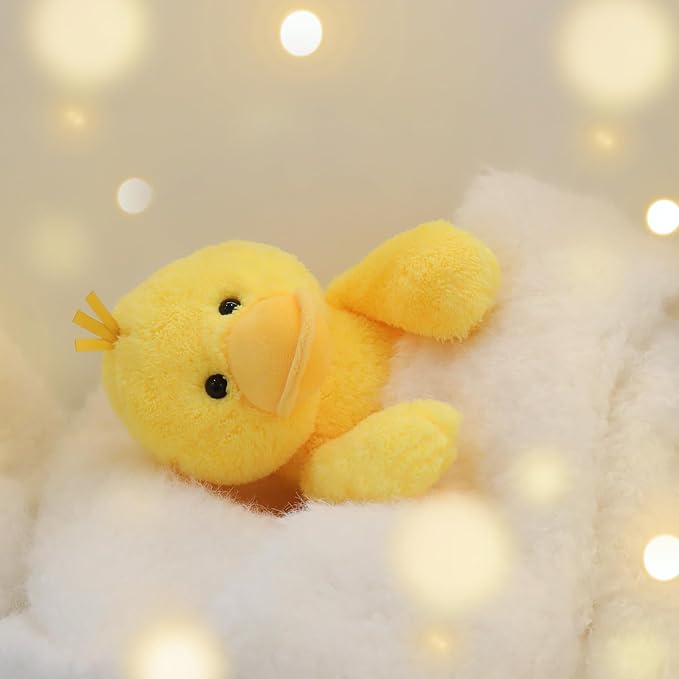 Apricot Lamb Toys Plush Yellow Duck Stuffed Animal Soft Cuddly Perfect for Child (Velvet Duck,12 Inches)