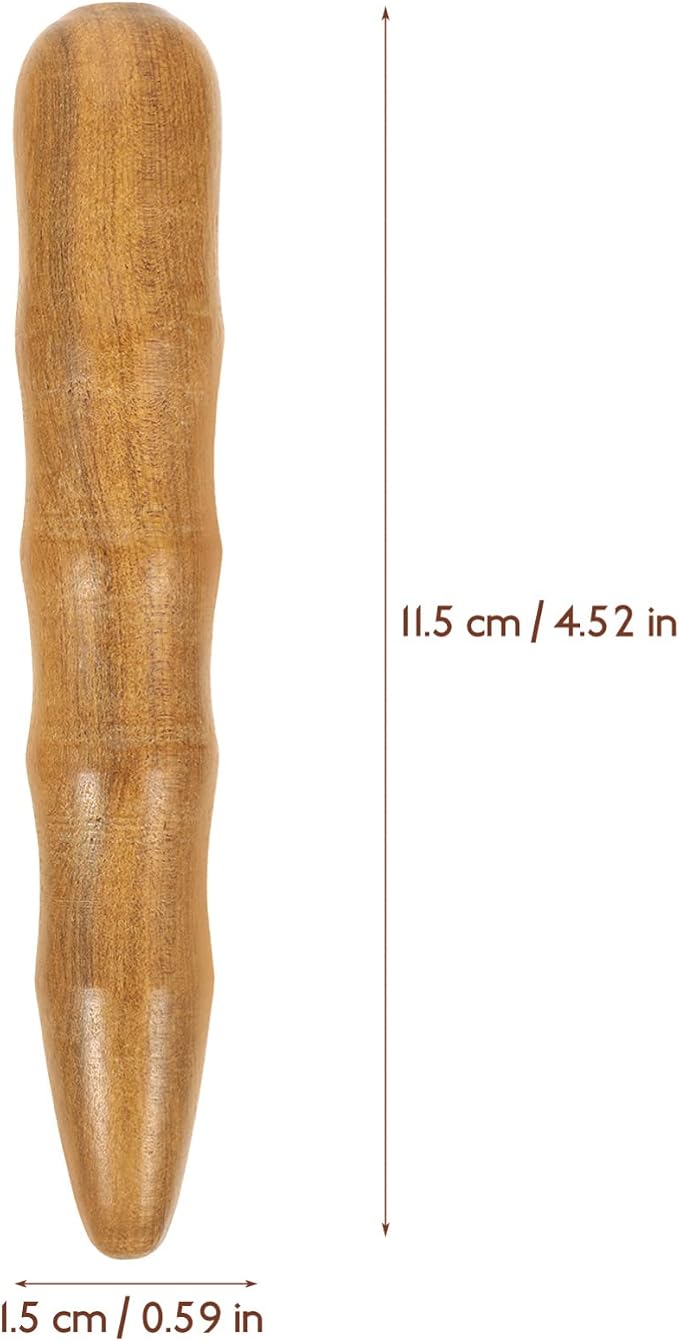 Wooden Massage Sticks 2-Pack Handheld Tools for Foot Neck and Body Pain Relief Portable Massage Stick for Indoor and Outdoor Use