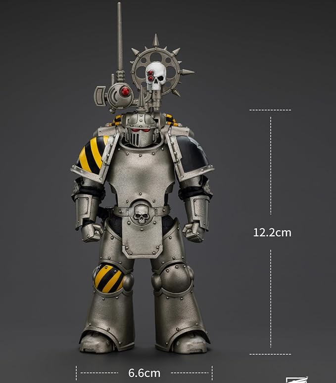 JOYTOY Warhammer The Horus Heresy lron Warriors MKlIl Tactical Legionary with Nuncio-vox 1:18 Scale Action Figure Mecha Joy Toy Collection Model 4.8 inch