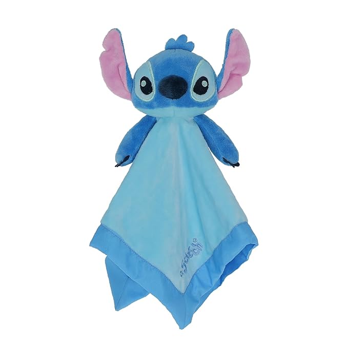 Kids Preferred Disney Baby Lilo and Stitch 12 Inch Stitch Baby Lovey Security Blanket Snuggle Toy Stuffed Animal for Newborn Infants and Babies