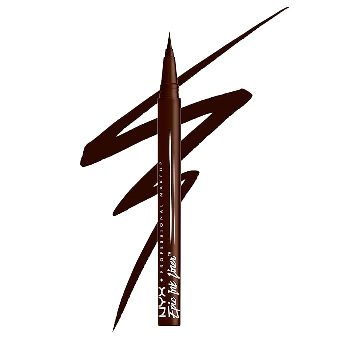 NYX PROFESSIONAL MAKEUP Epic Ink Liner, Waterproof Liquid Eyeliner with Vegan Formula - Milk Chocolate (Brown Matte)