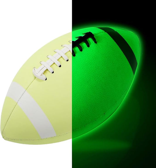 Civaner Glow in The Dark Football Light Up Youth Size for Kids Teens and Adults Junior Football Small Luminous Sports Balls Gifts for Boys School Games Outdoor Activity
