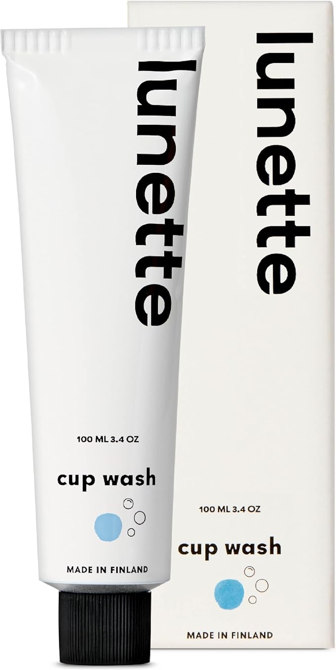 Lunette Menstrual Cup Wash – pH‑Balanced Cup & Disc Cleanser - 100 ml | Silicone‑Safe, Vegan, Lemon & Eucalyptus, Removes Cup Residue, Travel‑friendly, Made in Finland