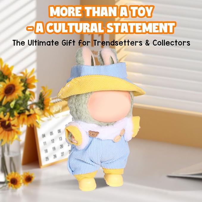 AICase for 17cm Doll Clothes/Outfit,Clothes Set for 17cm Bubu,3 Piece Set Hat Clothing for BUBU, Boys and Girls Stylish Adorable Accessories (C_Style)