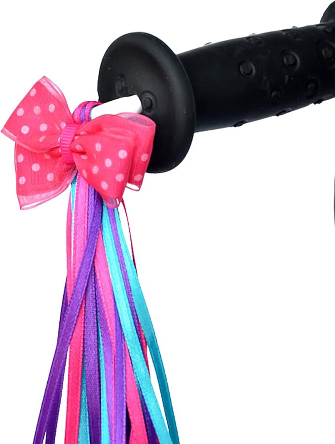 U-LIAN Kids Bicycle Tassel Ribbon,Children Scooter Handlebar Streamers Bicycle Grips Ribbon Baby Carrier Accessories Easy Attach to Bike's Handlebars…