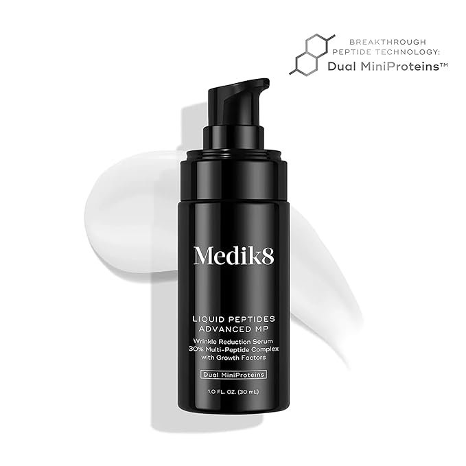Medik8 Liquid Peptides Advanced MP - Peptide Serum - Face Serum for Wrinkle Reduction - Hydrating and Supports Collagen, Hyaluronic Acid - 1 oz