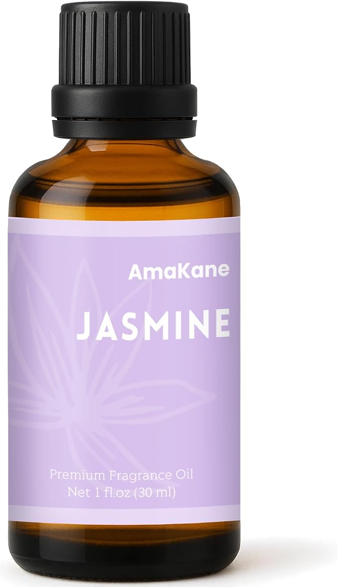 AmaKane Jasmine Essential Oil for Diffusers for Home, Floral Fragrance Oil for Candle Making, Premium Jasmine Aromatherapy Oil, DIY Soap Making Scents, 30ml