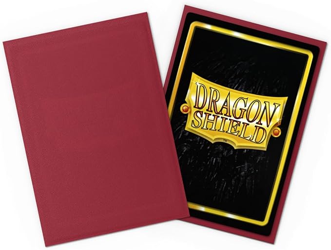 Dragon Shield | Japanese Size Card Matte Sleeves | 60 CT - Smooth & Tough Premium TCG Sleeves - Compatible with Yu-Gi-Oh, Naruto, Cardfight & Vanguard | Blood Red