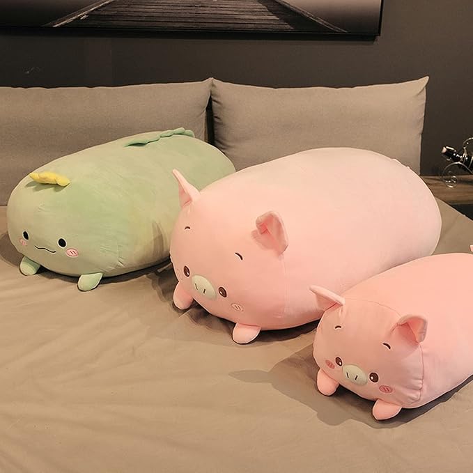 Pig Plush Pillow Soft Pig Stuffed Animal Toy Piggy Body Pillow, 23.6"