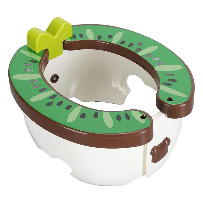 Yinhing Toddler Potty Training Toilet 2 in Foldable Portable Travel for Kids Green Compact Design Easy to Non Slip Base (Brown)