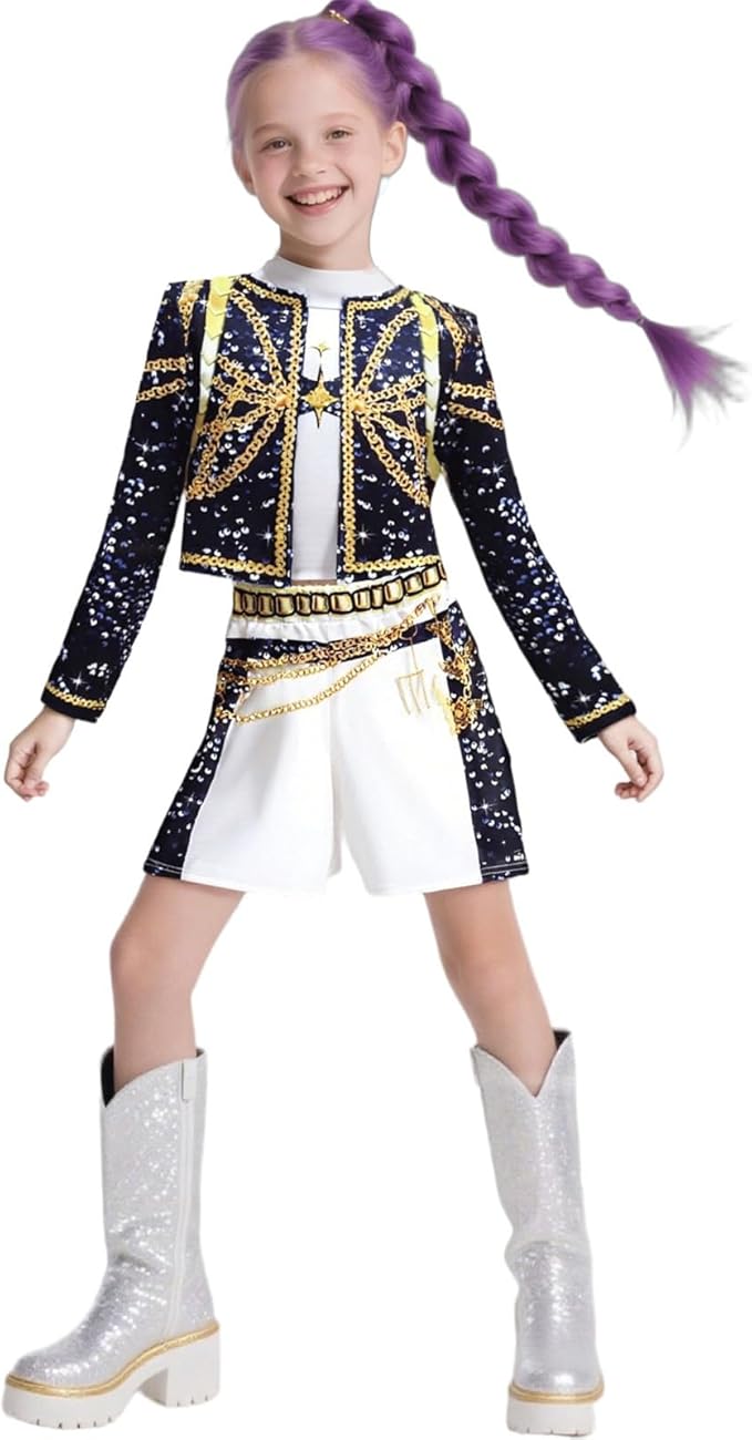 K Pop Costume Zoey Rumi Mira Outfits for Girls, Korea Idol Cosplay Cloth Birthday Gift