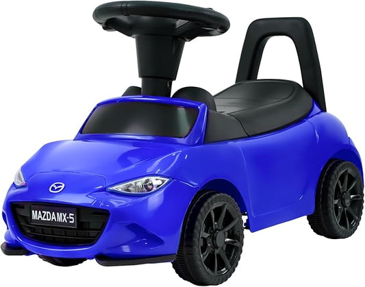 HEIMILI Kids Push Car with Music, Ride-On Toy with Anti-Slip Wheels, Bumper Guards and Horn Button for Fun & Safety (Blue)