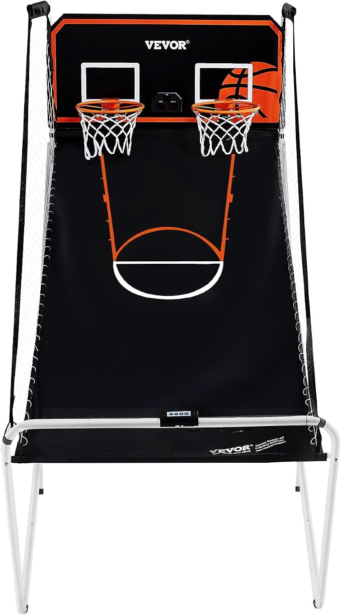 VEVOR Basketball Arcade Game Indoor, 2 Player Indoor Basketball Game, Home Dual Sport with 8 Game Modes, Electronic Scoreboard, and Inflation Pump,Adults
