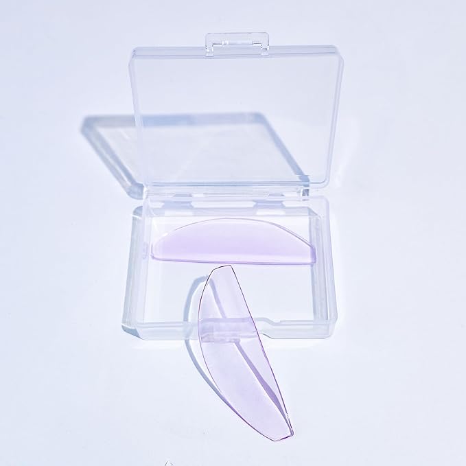 Lash Lift Shields Flat, Lomansa Korean Lash Lift Pads Super Sticky Glueless For NO.1 Perm Soften Lash Lift Rods (Purple)