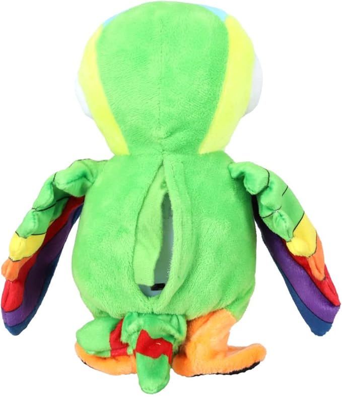 La Granja De Zenon - 20CM Interactive Parrot Pepe - Musical Plush - Repeat, Walk and Play Songs - El Reino Infantil