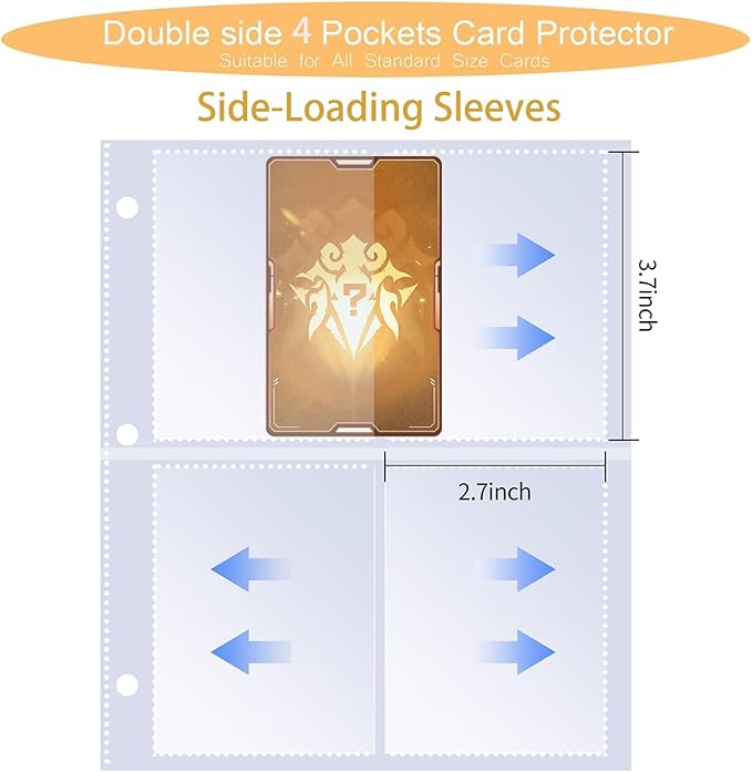 Cool Dragon Trading Card Binder - 4-Pocket Zipper Binder with 400 Pockets, Ideal for Card Collectors and Enthusiasts - Collectible Trading Card Album with Sleeves