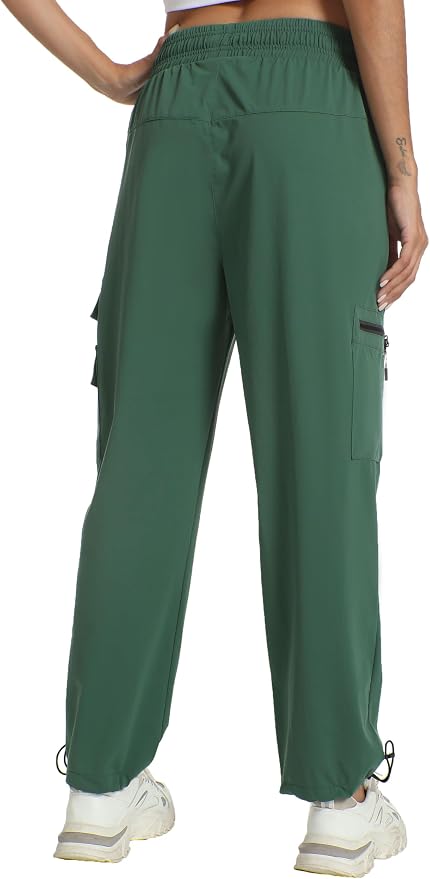 Rrosseyz Women's Hiking Pants with Pockets - Lightweight Water Resistant Joggers Cargo Pants for Casual Travel Golf Outdoor