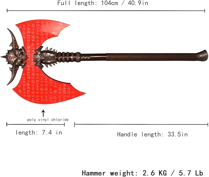 Perfect Replica of Doom Eternal Betrayer Hammer/Raider Axe/Crucible Sword,Game Cosplay Props-Fantasy Anime Sword