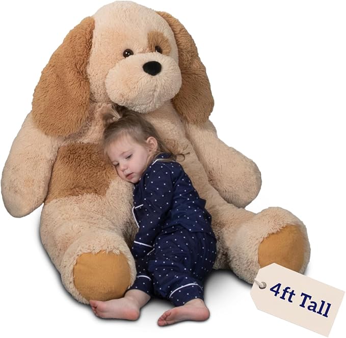 Vermont Teddy Bear Dog Stuffed Animal - 4 Foot Big Puppy Stuffed Animal from Giant Cuddle Collection - Adorable & Collectible Stuffed Dog Plush for Kids & Adults - Crafted in The USA