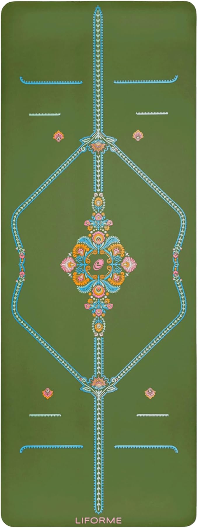 Liforme Printed Yoga Mat Collection - Free Yoga Bag Included - Patented Alignment System, Warrior-like Grip, Non-Slip, Eco-friendly, Sweat-resistant, Long, Wide and Thick for Comfort