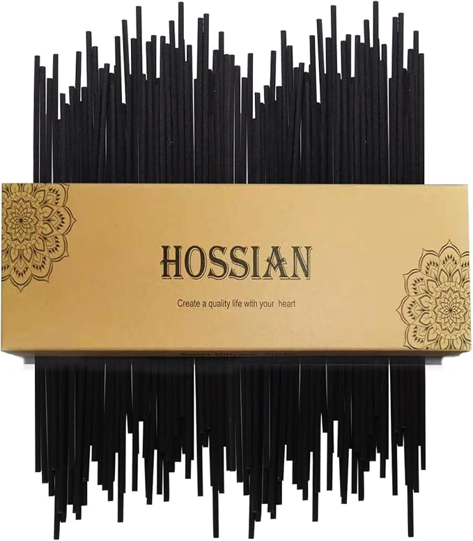HOSSIAN Reed Diffuser Sticks, Natural Rattan Wood Sticks Essential Oil Aroma Diffuser Sticks Refill Replacement for Aroma Fragrance （9Inch* 3.5mm Black Fibre100PCS