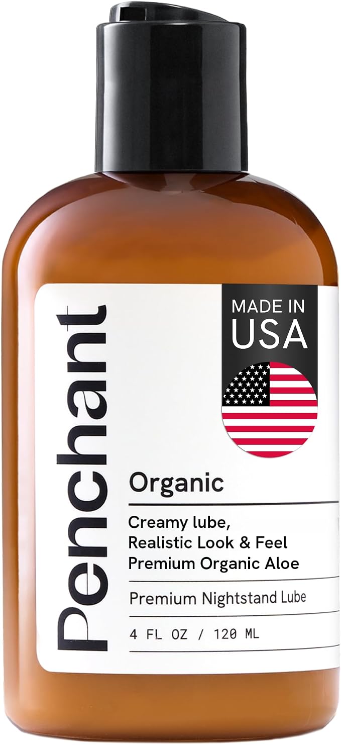 Penchant Premium Organic Lube – Clean & Realistic Personal Lubricant – Water-Based Aloe Juice & Vitamin E Formula for Men, Women & Couples, 4 Fl Oz