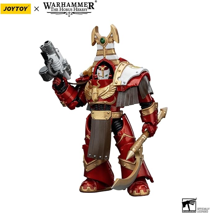 JOYTOY Warhammer 40K Thousand sons 5.35in Sekhmet Terminator Cabal Sekhmet with Combi-Melta and Achea Force Weapon 1:18 Scale Action Figure Mecha Joy Toy Collection Model
