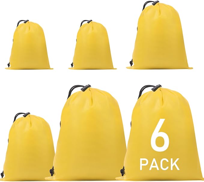 iMucci Upgrade Drawstring Bag Sack Nylon Bag Ditty Bag for Gym Traveling, Hiking, Yoga, Shopping
