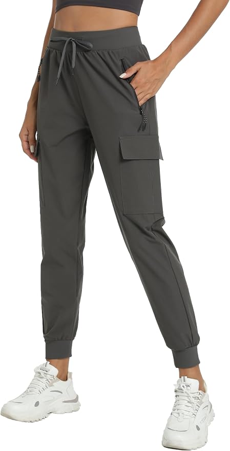 Women's Joggers Cargo Pants Lightweight Quick Dry Hiking Running Pants for Athletic Casual & Outdoor