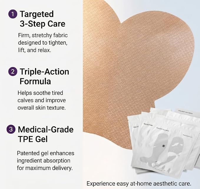 Calf Care Patch | Aromatherapy Patch for Tired Legs & Calf Swelling | Soothing & Refreshing Leg Care at Home | Gentle on Sensitive Skin | Natural Plant Extracts | 1 Box 8 Patches