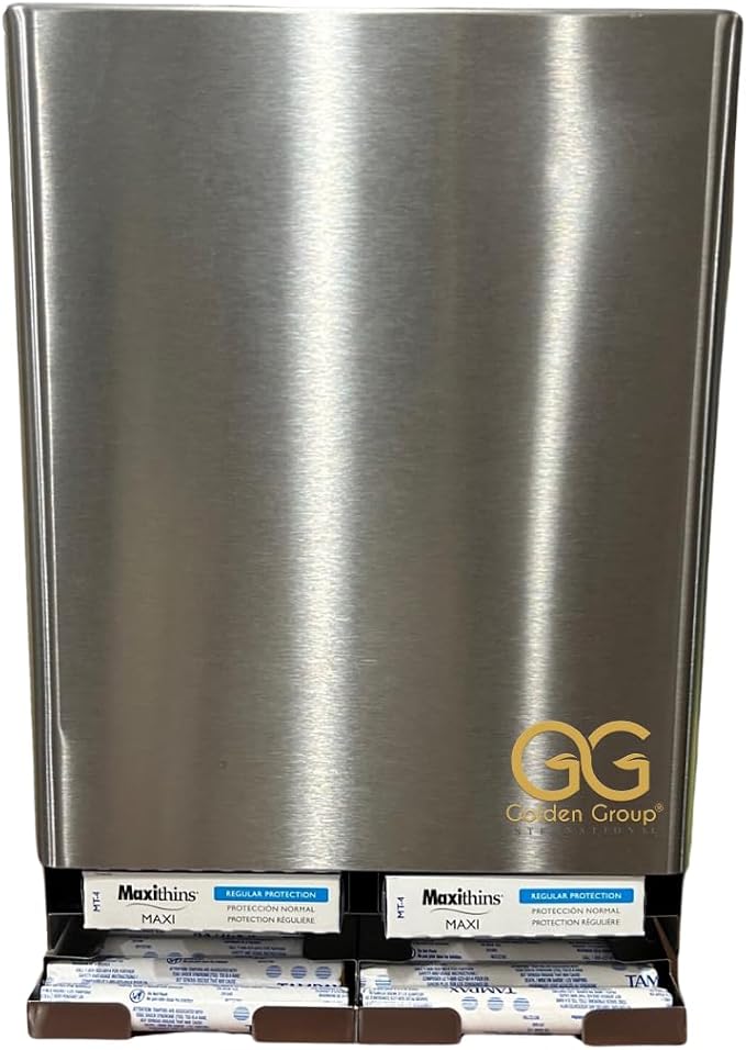 SD9000 Tampon and Pad Dispenser, stainless steel – Free Vending for Commercial Restrooms – Wall Mounted, ADA Compliant, High Capacity – Made in USA No batteries required,easy to install