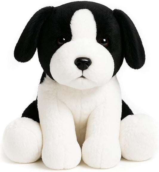 Sheepdog Border Collie Stuffed Animals Black and White Dog Puppy Plush Toys for Kids Boys Girls Baby Birthday Easter