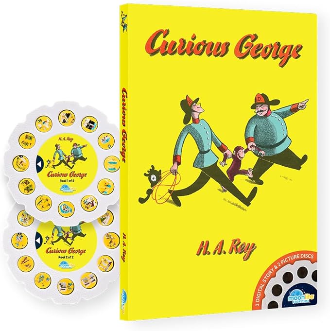 Moonlite Storytime - Curious George - A Magical Way to Read Together - Projector Sold Separately - Single Disc Pack for Kids & Toddlers - Learning Gifts for Kids Ages 12 Months & Up