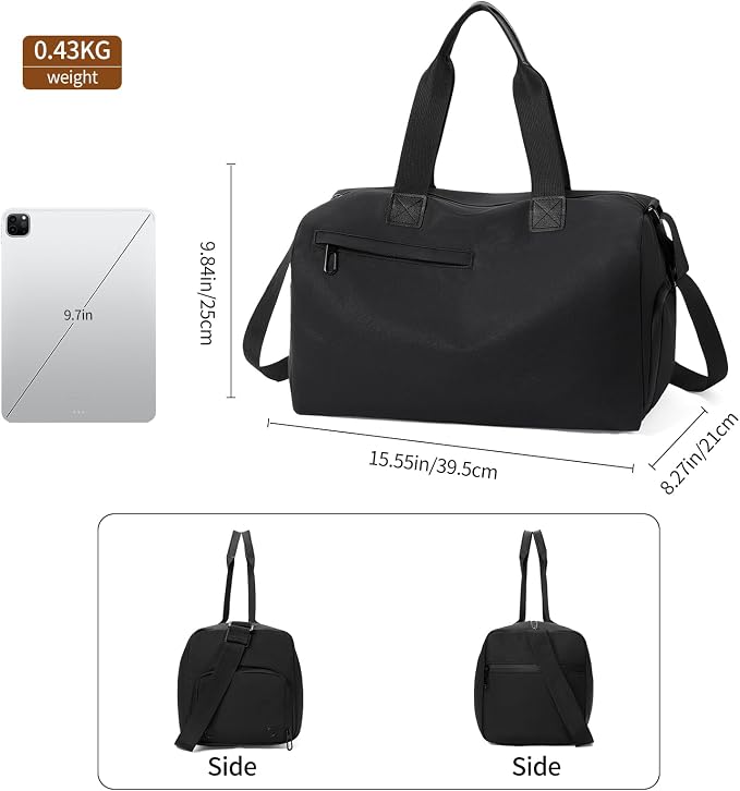 Handbag for Women Yoga Bag Large Capacity Yoga Pad Buckle with Shoe Compartment Water Bottle Sports Gym Bag Travel