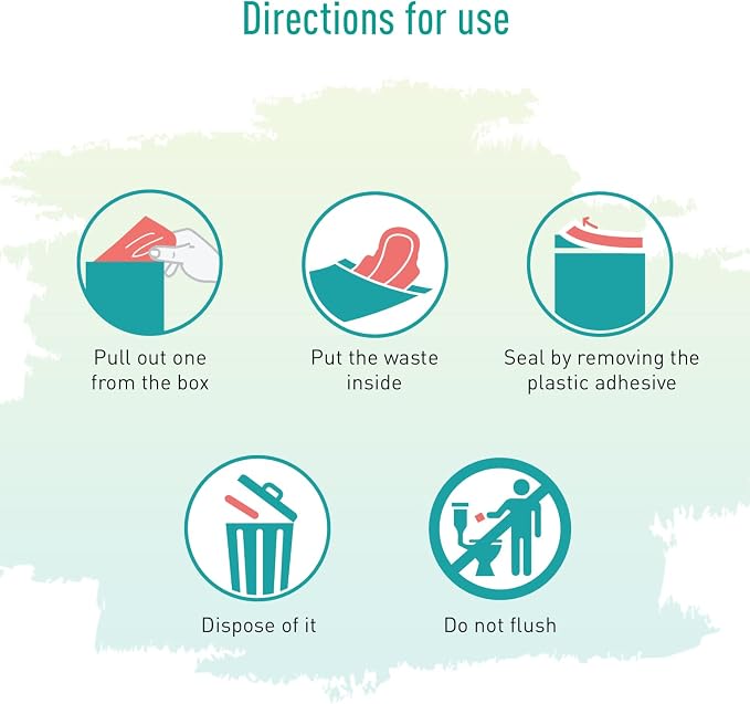Sirona Sanitary Disposal Bags - 60 | Leakproof, Odor-Concealing Disposal for Tampons, Pads, Liners & More | Hygienic & Travel-Friendly (60 Pack)