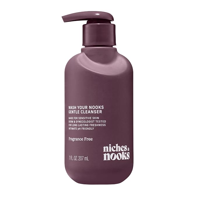 Niches & Nooks Gentle Nooks Cleanser – Fragrance-Free – Unscented Feminine Wash, pH Balanced Intimate Cleanser for Women, Safe for Sensitive Skin, Daily Use – 7 oz
