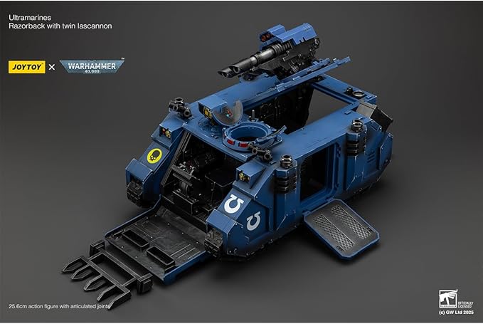 JOYTOY Warhammer 40k Ultramarines Razorback with Twin lascannon 1:18 Scale Action Figure Mecha Joy Toy Collection Model 10in