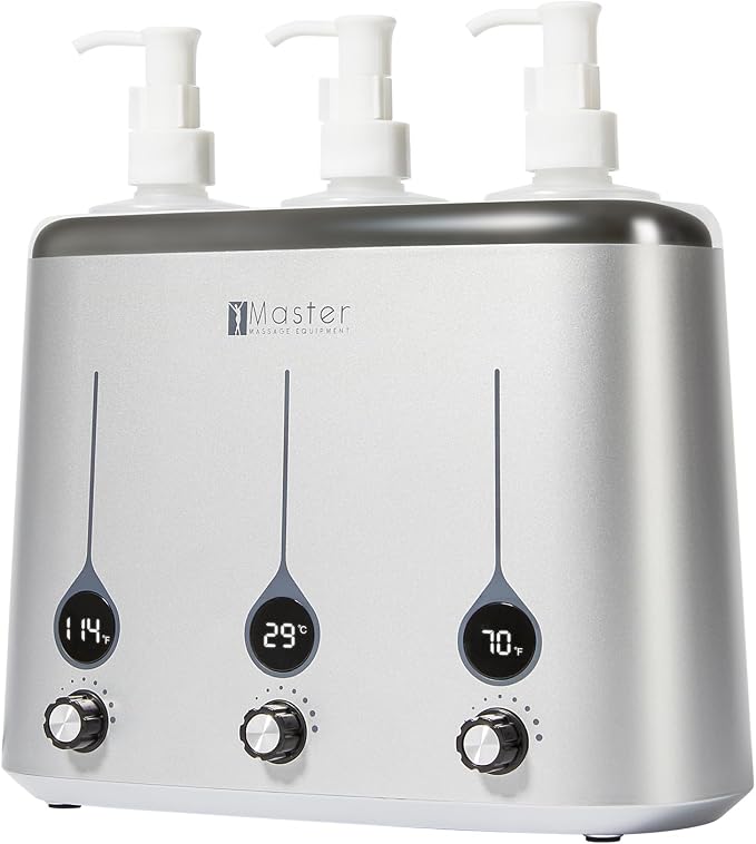 Master Massage Gen-II Oil Warmer: Quick & Efficient 3-Bottle Heater for Oils and Lotions (Heats Up to 140°F) - Sleek Modern Design for Massage Therapy & Personal Use