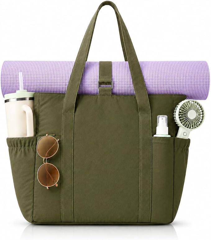 Tote Bag for Women, 26L Capacity Travel Purses Work Bag, Small Zipper Tote Bag for Travel Nurse Gym Teacher