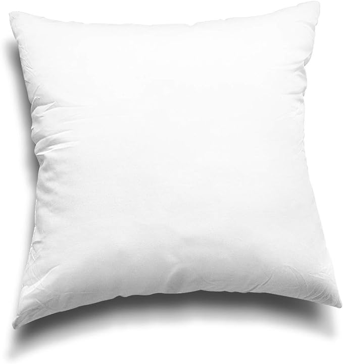 EDOW Throw Pillow Inserts, Set of 4 Lightweight Down Alternative Polyester Pillow, Couch Cushion, Sham Stuffer, Machine Washable. (White, 20x20)