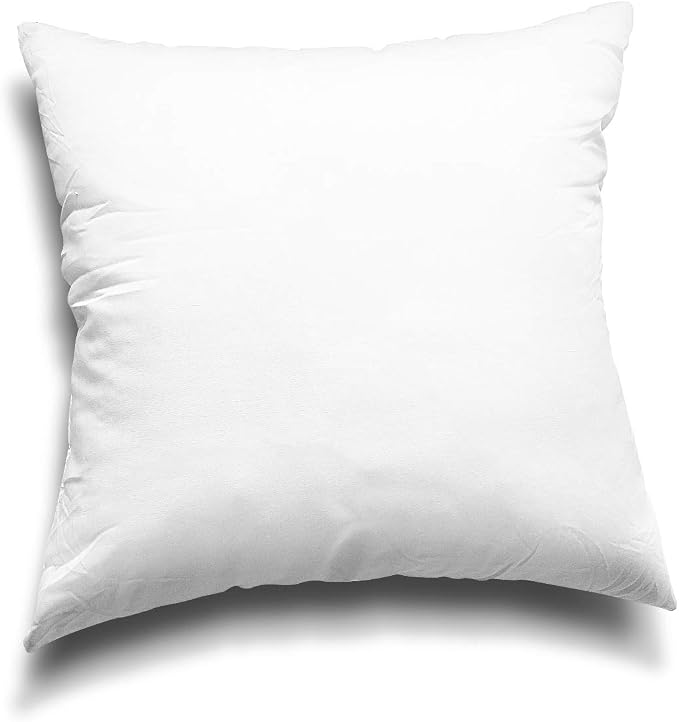 Edow Throw Pillow Insert, Lightweight Soft Polyester Down Alternative Decorative Pillow, Sham Stuffer, Machine Washable. (White, 26x26), 1 Count (Pack of 1)